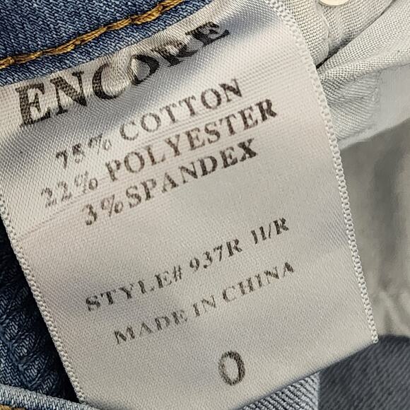 Encore Acid Wash Size 0 Skinny Jeans - Picture 4 of 5